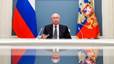 Russian President Vladimir Putin attending a virtual event in June 2020. (Alexei Druzhinin/TASS via Getty Images)