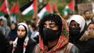 Muslim Americans gather in front of New York City Hall while demonstrating in support of Palestinians after performing Friday prayers on Oct. 20, 2023. (Fatih Aktas/Anadolu via Getty Images)