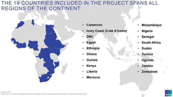 Since the start of the pandemic, Ipsos conducted public opinion polls on behalf of the Partnership for Evidence-Based Response to COVID-19 (PERC), a consortium of global public health organisations and private sector firms.   PERC was created in March 2020 with the objective of providing African Union member states with real-time information and guidance to reduce the impact of Covid-19 on the continent